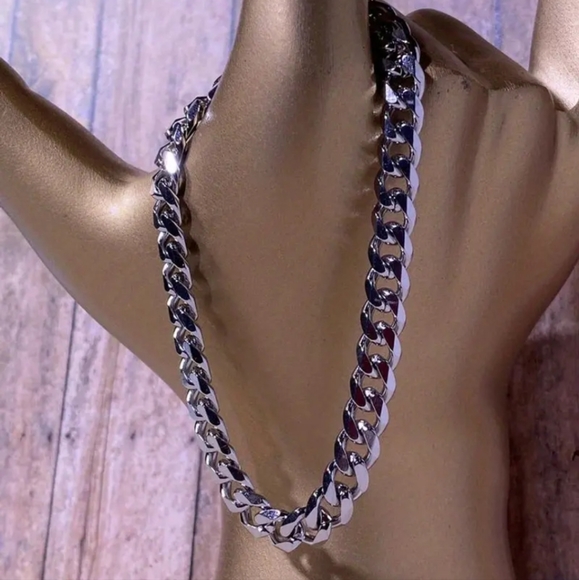 2 Pcs/Set Necklace Bracelet For Men/Women,Classic Fashion Y2k Stainless Steel. - Picture 4 of 12